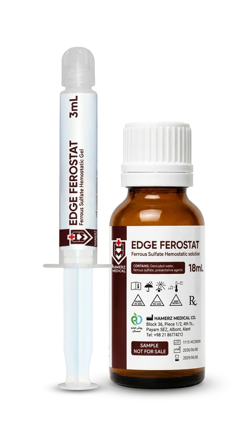 محلول و ژل بندآورنده خون هامرز مدیکال مدل Edge Ferostat Solution